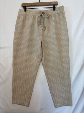 NYCC Beige Striped Lightweight Pants Size Large